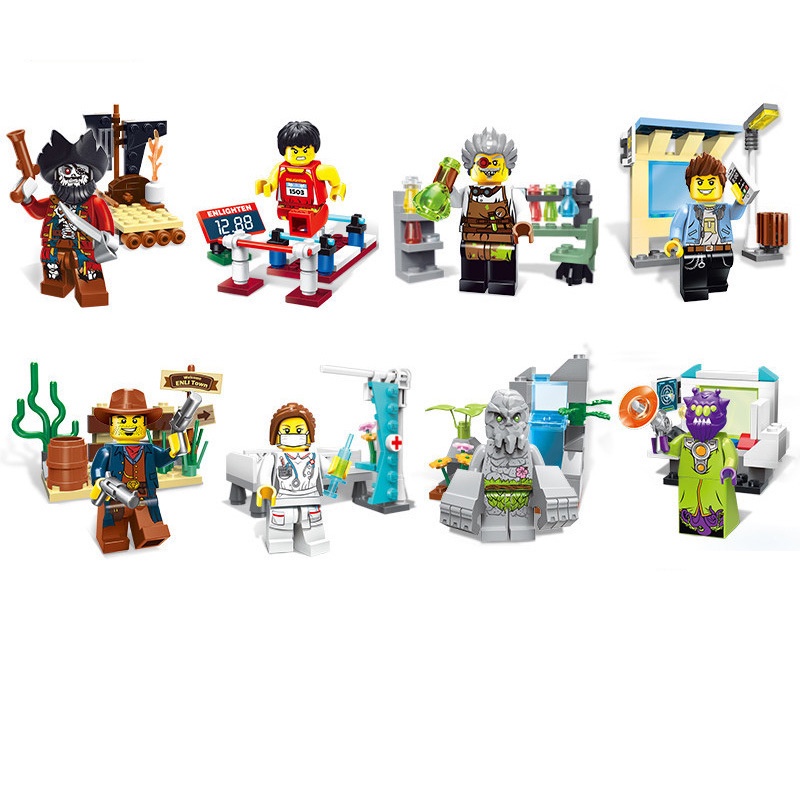 Set 24 Mô Hình Mini Hình Công Nhân Dễ Thương Cho Bé