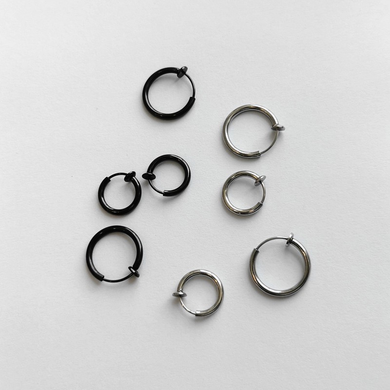 Khuyên Tai Kim Loại Cá Tính Phong Cách Hip-Hop