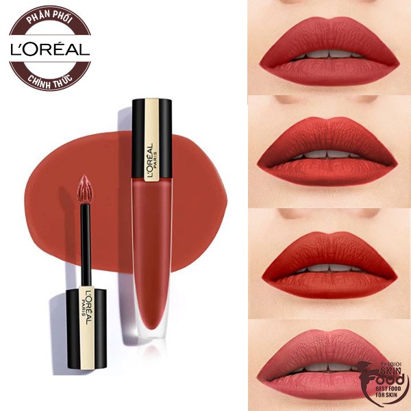 Son Kem Lì Nhẹ Môi, Lên Màu Chuẩn L'Oreal Paris Rouge Signature Matte Liquid Lipstick 7ml | Thế Giới Skin Care