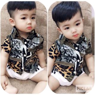 Com bo 3 áo sơ mi lụa bé trai+gái