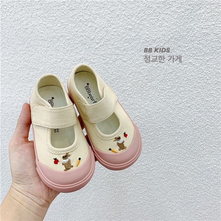 Giày Lười Vải Canvas Đế Mềm Nhẹ Thoải Mái Thời Trang Mùa Xuân Cho Bé Gái