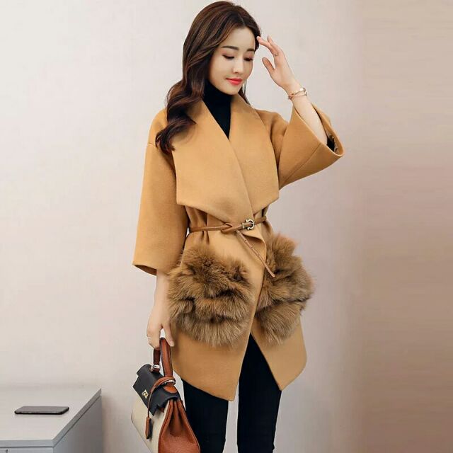 Áo dạ túi lông QC