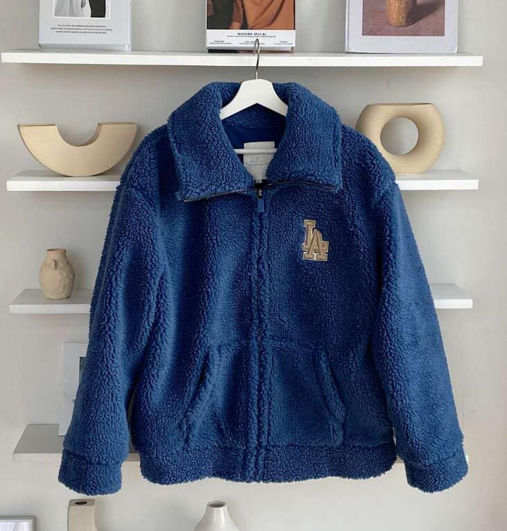 Fashion MLB NY Letters Embroidery Lambswool Coat Casual Couple Jacket | BigBuy360 - bigbuy360.vn