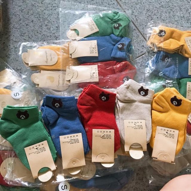 Combo 10 đôi Tất len hình Gấu mềm mịn, co dãn cho bé (0-2 tuổi)  BONBON KIDS