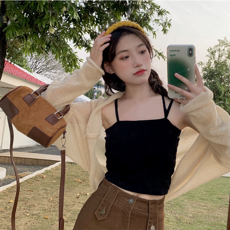 Áo Khoác Cardigan Dệt Kim Mỏng Chống Nắng Thời Trang Mùa Hè Dành Cho Nữ