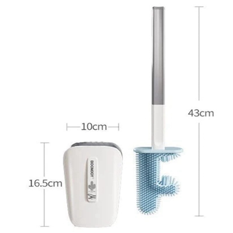 Bàn Chải Vệ Sinh Toilet Bằng Silicon Dẻo Hình Cây Xương Rồng Kèm Giá Đỡ Tiện Dụng