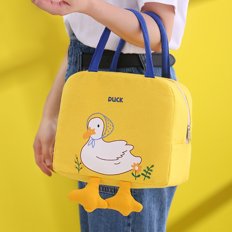 Túi Đựng Hộp Cơm Trưa Giữ Nhiệt Họa Tiết Hoạt Hình Cho Nam Và Nữ