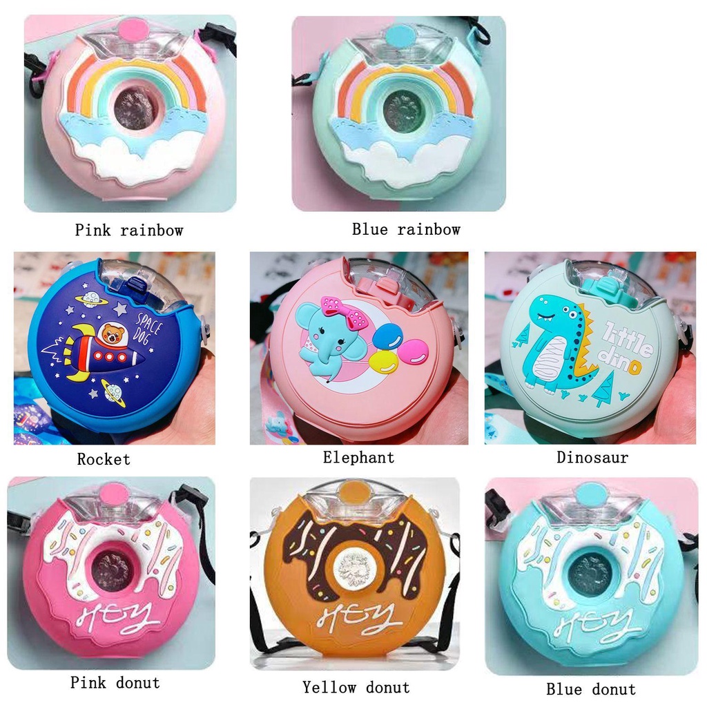 Bình Nước Hình Bánh Donut / Voi / Voi Dễ Thương Cho Bé