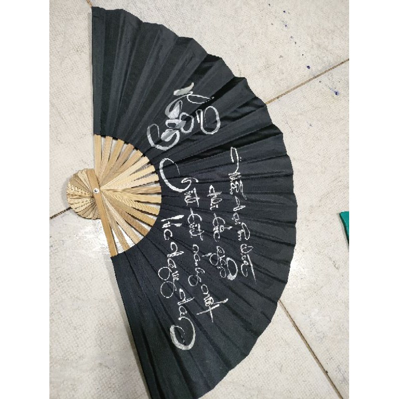 quạt vải thư pháp size  3 30cn