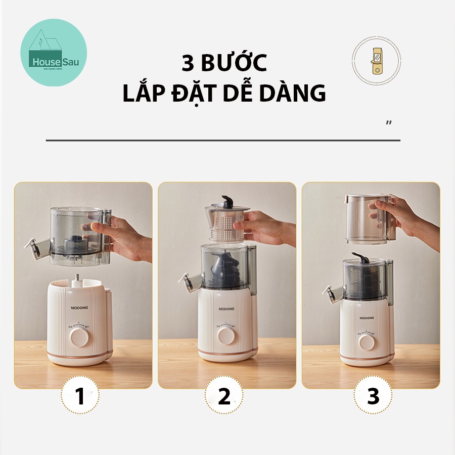 Máy ép trái cây chậm, Máy ép hoa quả nguyên trái modong