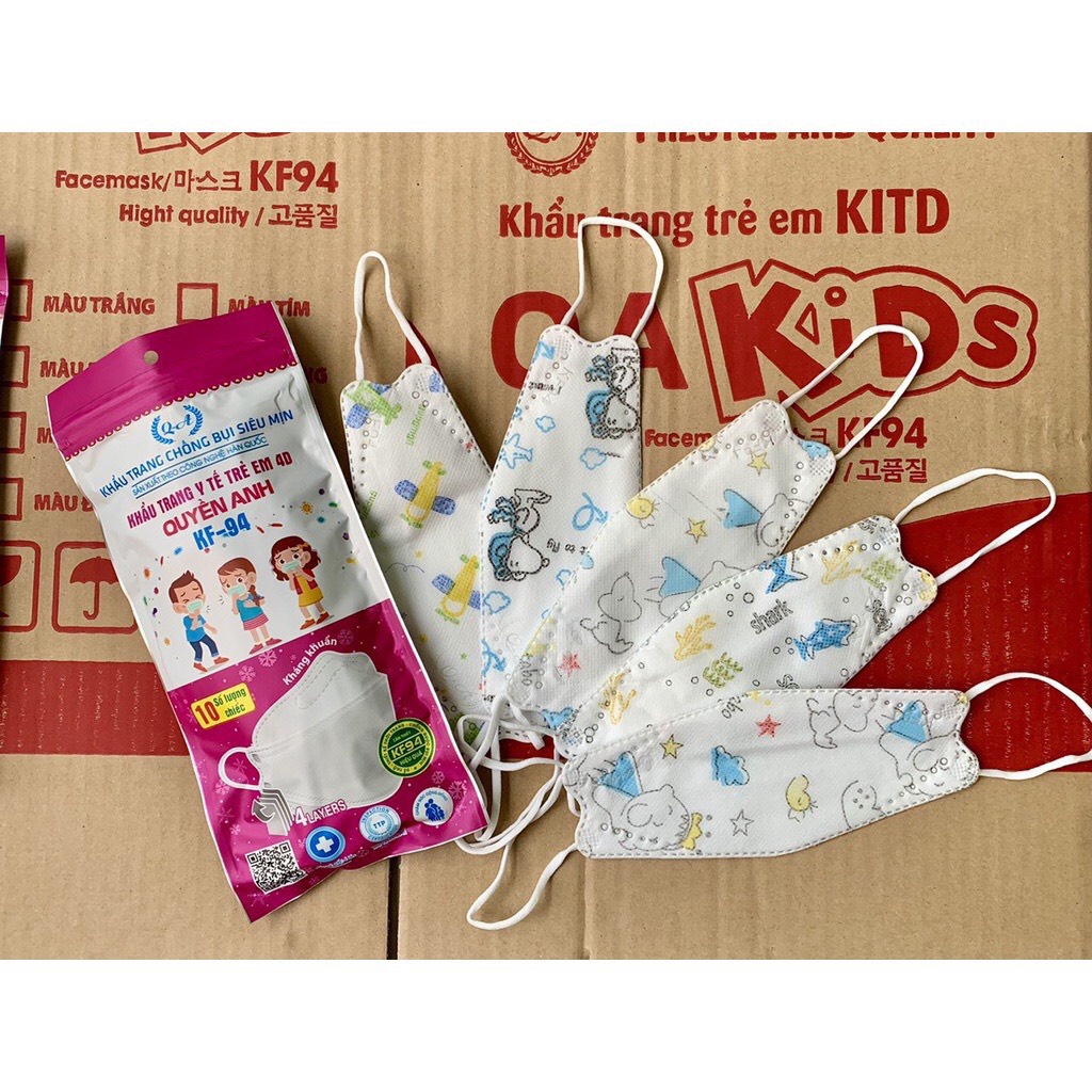 SET 10 GÓI KHẤU TRANG TRẺ EM 4D QUYỀN ANH
