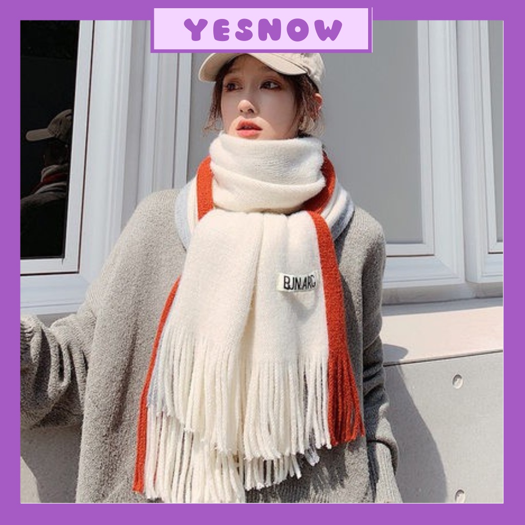 Khăn quàng cổ nữ unisex cao cấp chất len mỏng nhẹ bản to nhiều màu siêu đẹp - Kèm Túi Zip- yesnow