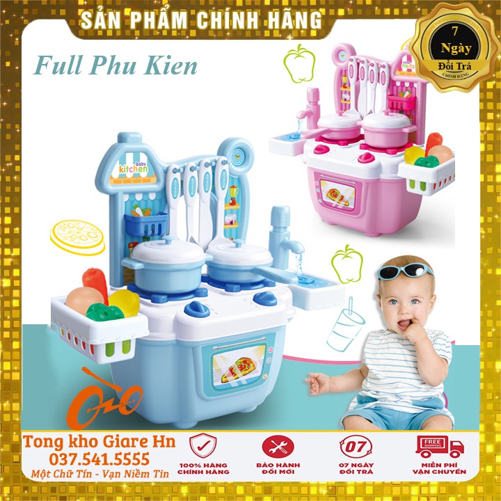 Bộ đồ chơi nhà bếp cho bé gái và bé trai, Bộ sản phẩm 36 món, Nhựa an toàn đã có kiểm định