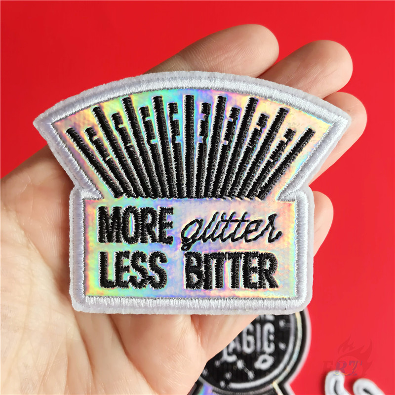 1 Miếng Dán Ủi Quần Áo Hình Côn Trùng Và Mặt Trời Màu Holographic