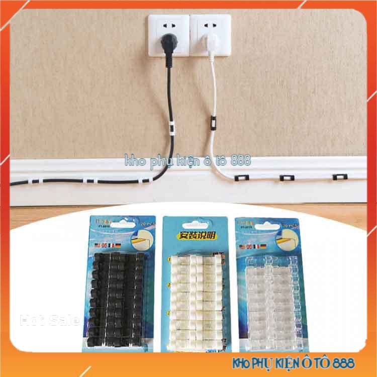 Bộ 20 Nút Cố Định Cáp Sạc Dây Điện Chống Đứt Gẫy Trên Xe, Bàn Làm Việc