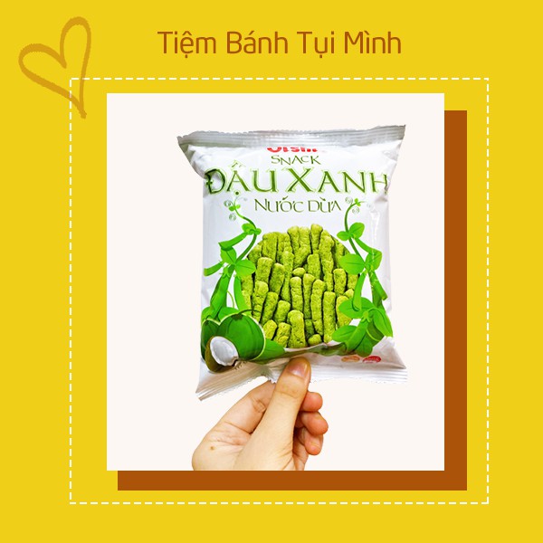 10 gói Bánh Snack Đậu Xanh Nước Dừa lòng khách đến vui lòng khách mua tiếp ủng hộ em nha (16g)