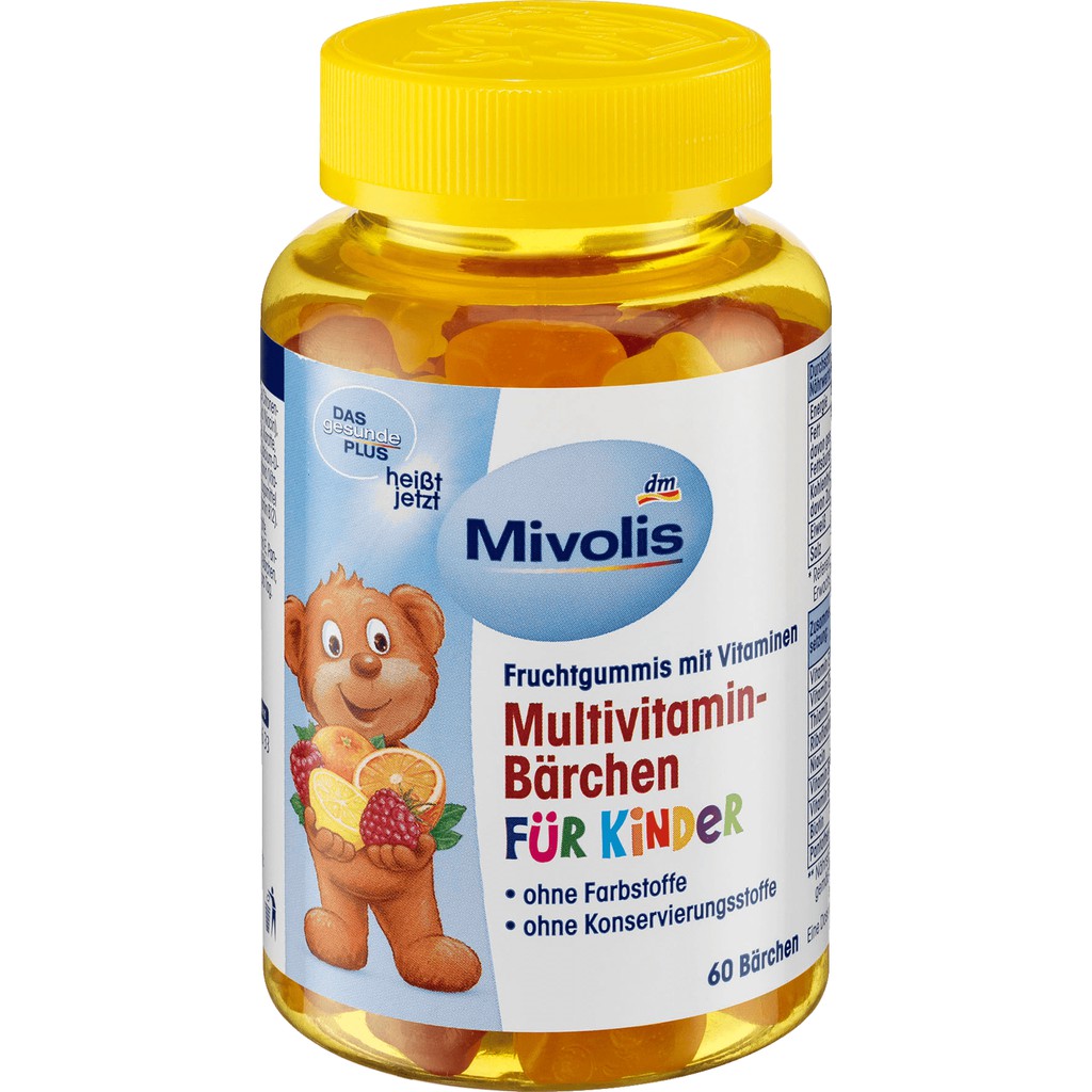 Kẹo gấu Mivolis Multivitamin-Bärchen für Kinder