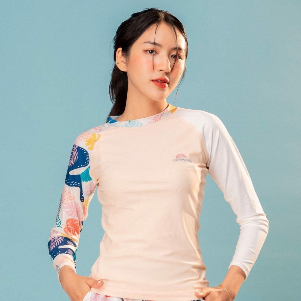 Áo Bơi Nữ Tay Dài - Pattern Tropical Sobie - Hàng mới về