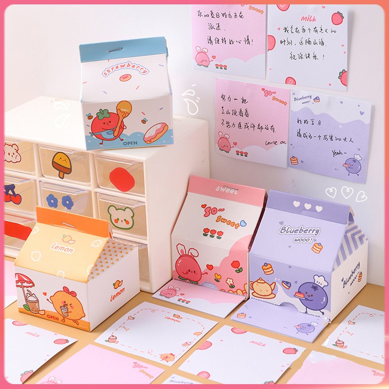 Girl's Heart Boxed Non-sticky Post-it Notes