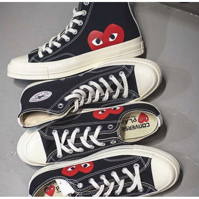 [ CHÍNH HÃNG ] giày sneaker CONVERSE CDG BLACK HI-LOW