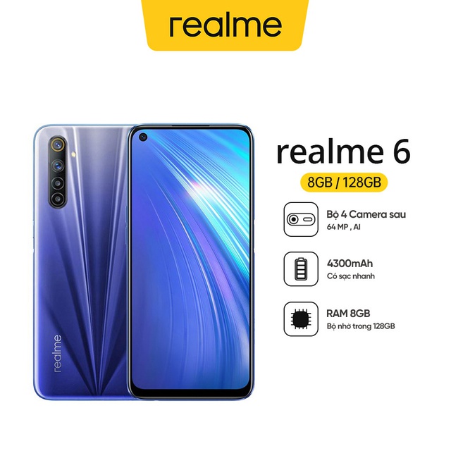 Điện Thoại Realme 6 (8GB/128GB) - Hàng Chính Hãng
