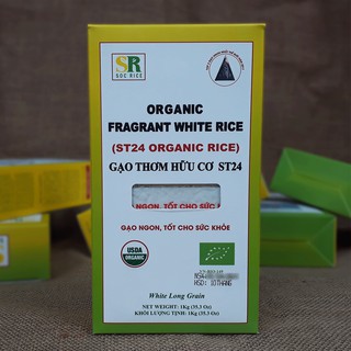 [ORGANIC] Gạo ST24 Hữu Cơ Hộp 1Kg - Gạo Ông Cua - Đặc Sản Sóc Trăng, Cơm mềm, thơm dẻo
