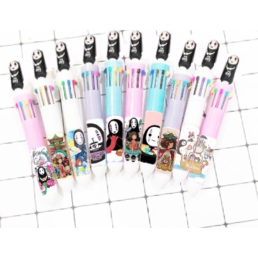 Bút bấm 10 màu bút vô diện BNMI20 bút nhiều màu cute bút 10 màu dễ thương