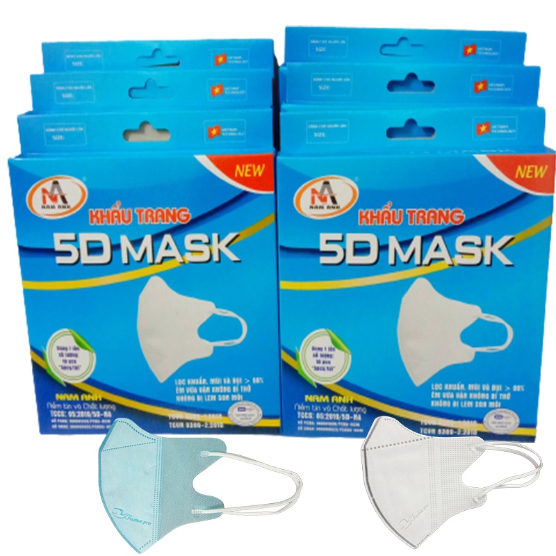 Khẩu trang thời trang cao cấp 5D Mask  FAMAPRO, phong cách Nhật Bản Health Kingdom, 10 chiếc/ hộp