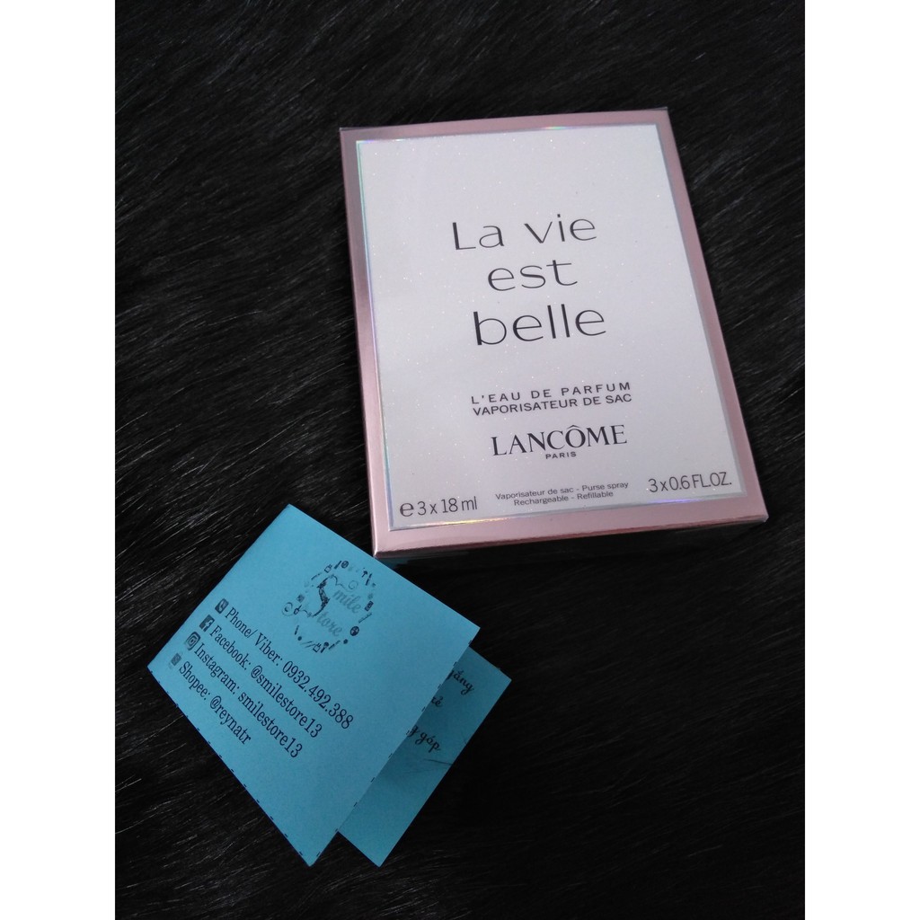 Set 3 chai nước hoa Lancome La vie est belle 18mlx3