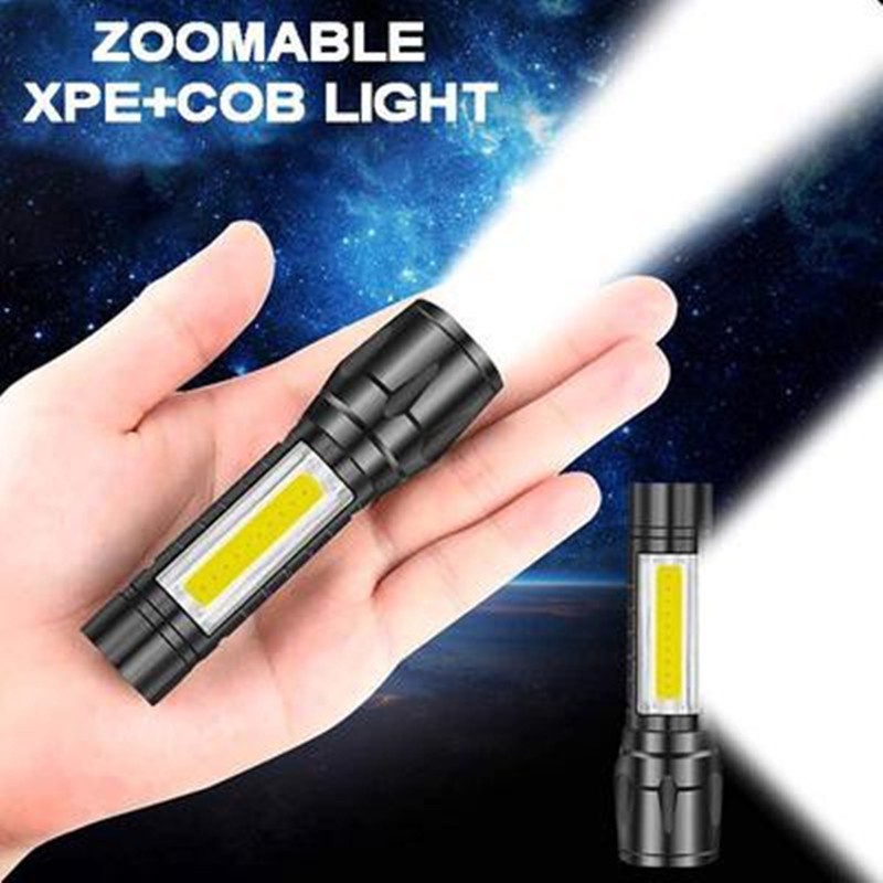Đèn pin LED mini LICER 3 trong 1 sạc USB ánh sáng mạnh có chế độ thu phóng cầm tay tiện lợi