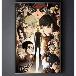 TRANH CANVAS ANIME ATTACK ON TITAN  treo tường in theo yêu cầu 3