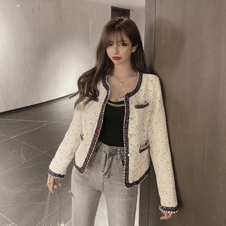 (SẴN) Áo dạ tweed viền nổi
