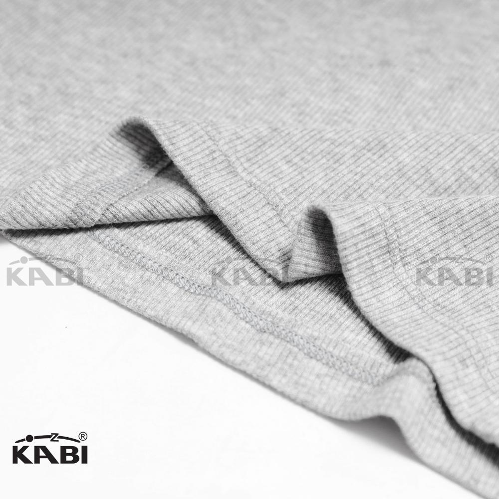 Áo croptop nữ KABI áo thun cotton tay ngắn cổ tròn thun cotton bốn chiều spandex co giãn màu trơn