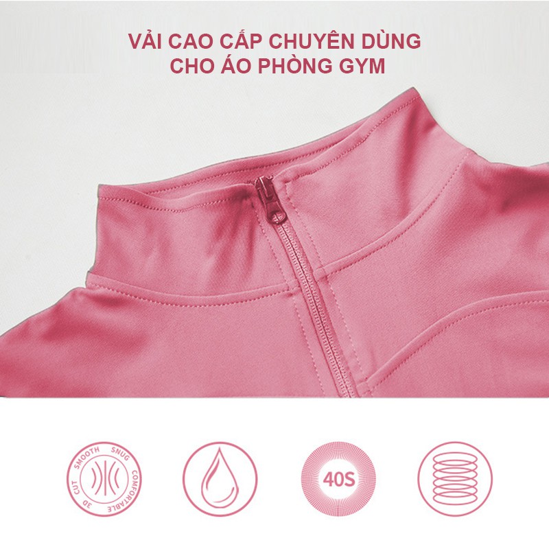 Áo khoác nữ thể thao nữ mùa đông tay dài, kiểu áo khoác dù jacket tập thể thao,gym,yoga-AKF12