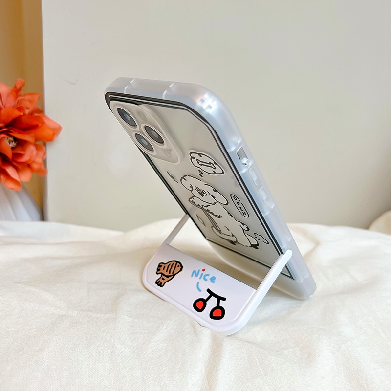 Ốp lưngiphone Ốp Điện Thoại Kèm Giá Đỡ Tàng Hình Họa Tiết Hoạt Hình Dễ Thương Cho iphone 14 / 13Pro 12 / xs / 6 / 7 / 8PLUS Dinuo case