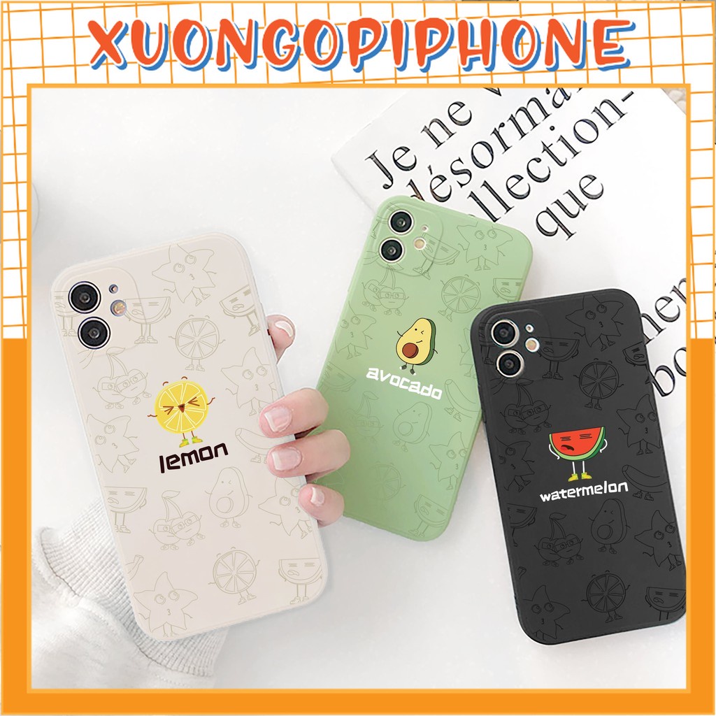 Ốp lưng IPhone cạnh vuông Funny Fruit BVC 🔸6/6plus/6s/6splus/7/7plus/8/8plus/x/xr/xs/11/12/13/14/pro/max/plus/promaxS18