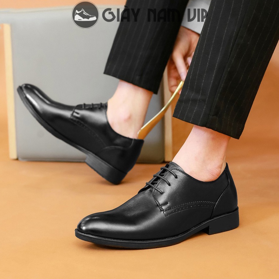 Giày Nam Tăng Chiều Cao Đen Da Bò Đẹp GIAYNAMVIP Giày Công Sở Nam Cao Cấp Chính Hãng GD36