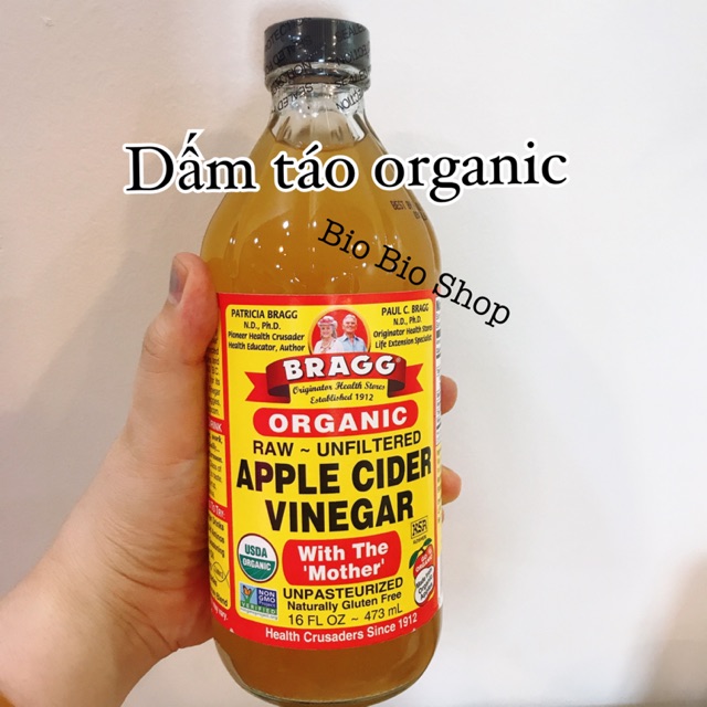 [Chính Hãng] Dấm táo organic hữu cơ Bragg 473ml - USA giảm cân giấm táo