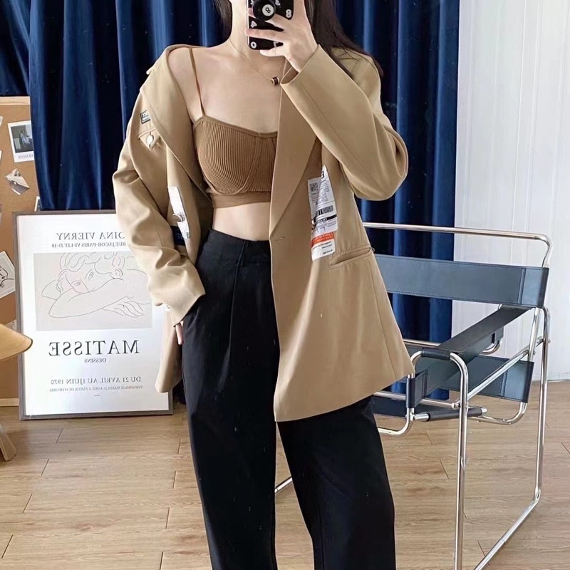 【Mizinstore】 Áo Bra Có Mút Chất Tăm Phong Cách Thể Thao Năng Động | BigBuy360 - bigbuy360.vn