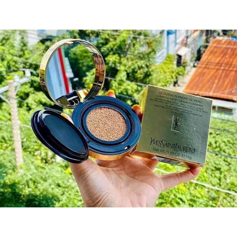 [ CUSHION YSL ] Phấn Nước YSL Le Cushion Encre De Peau Luminous Matte Cushion Foundation ( Bản Vỏ Da Mới Nhất)