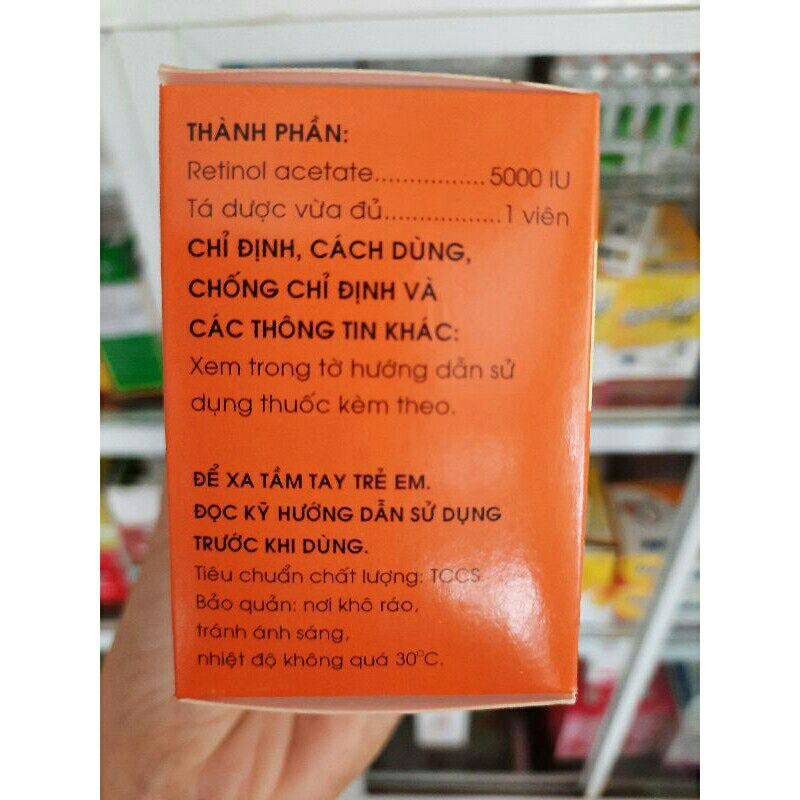 VIÊN UỐNG VITAMIN A 5000 IU (100 viên) | BigBuy360 - bigbuy360.vn