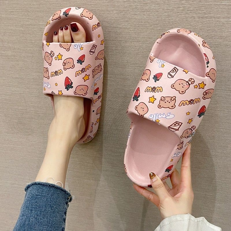 Dép bánh mì Ulzzang gấu dâu xinh xắn (hàng nhập quảng châu sẵn)