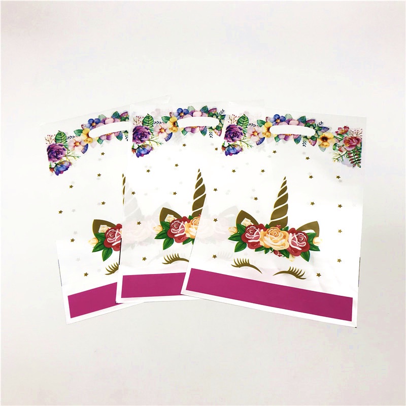 Set 10 Túi Đựng Quà Sinh Nhật Họa Tiết Hoạt Hình Cho Bé