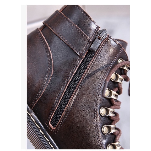 Giày nữ vintage đã bò thật cao cấp handmade