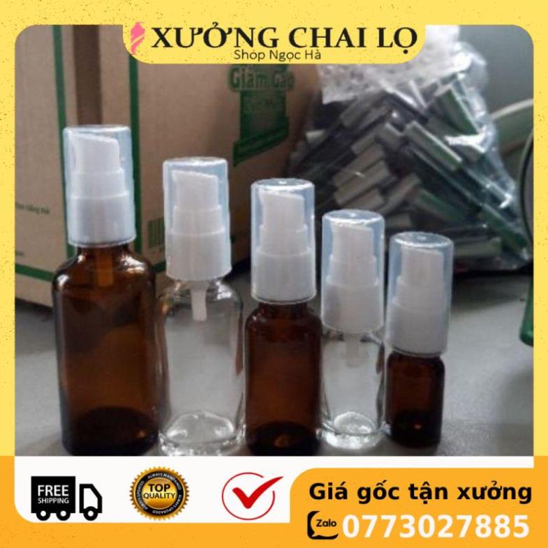 Chai Chiết Mĩ Phẩm ❤ RẺ VÔ ĐỊCH ❤ Chai thủy tinh xịt giọt 15ml,20ml,30ml chiết mỹ phẩm, dầu gội, sữa tắm, serum .