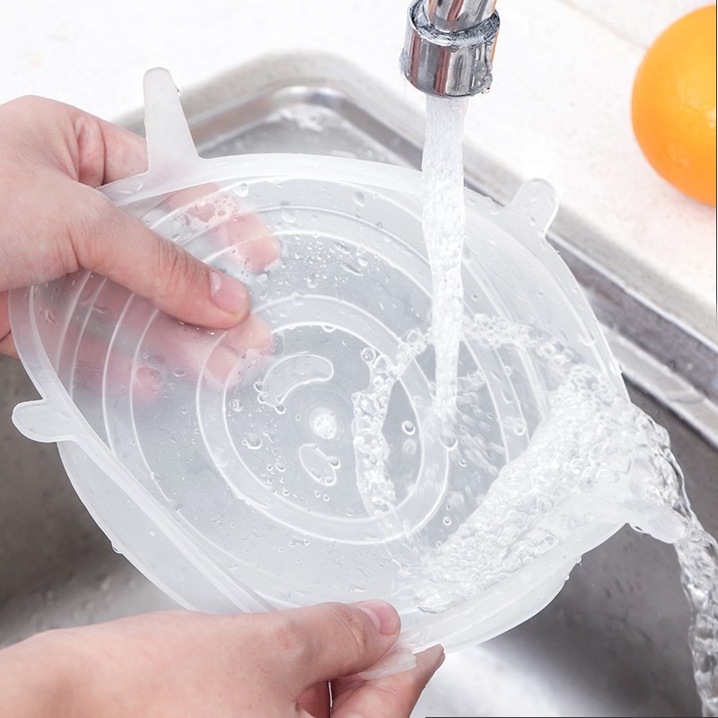 Set 6 Nắp Silicon Đậy Tô Đựng Thực Phẩm Có Thể Tái Sử Dụng