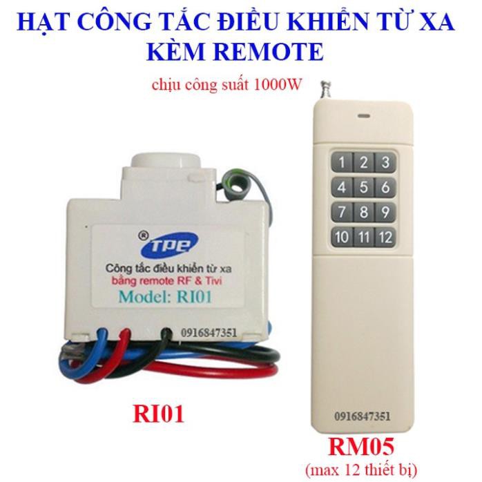 Hạt công tắc điều khiển từ xa TPE RI01 RI02