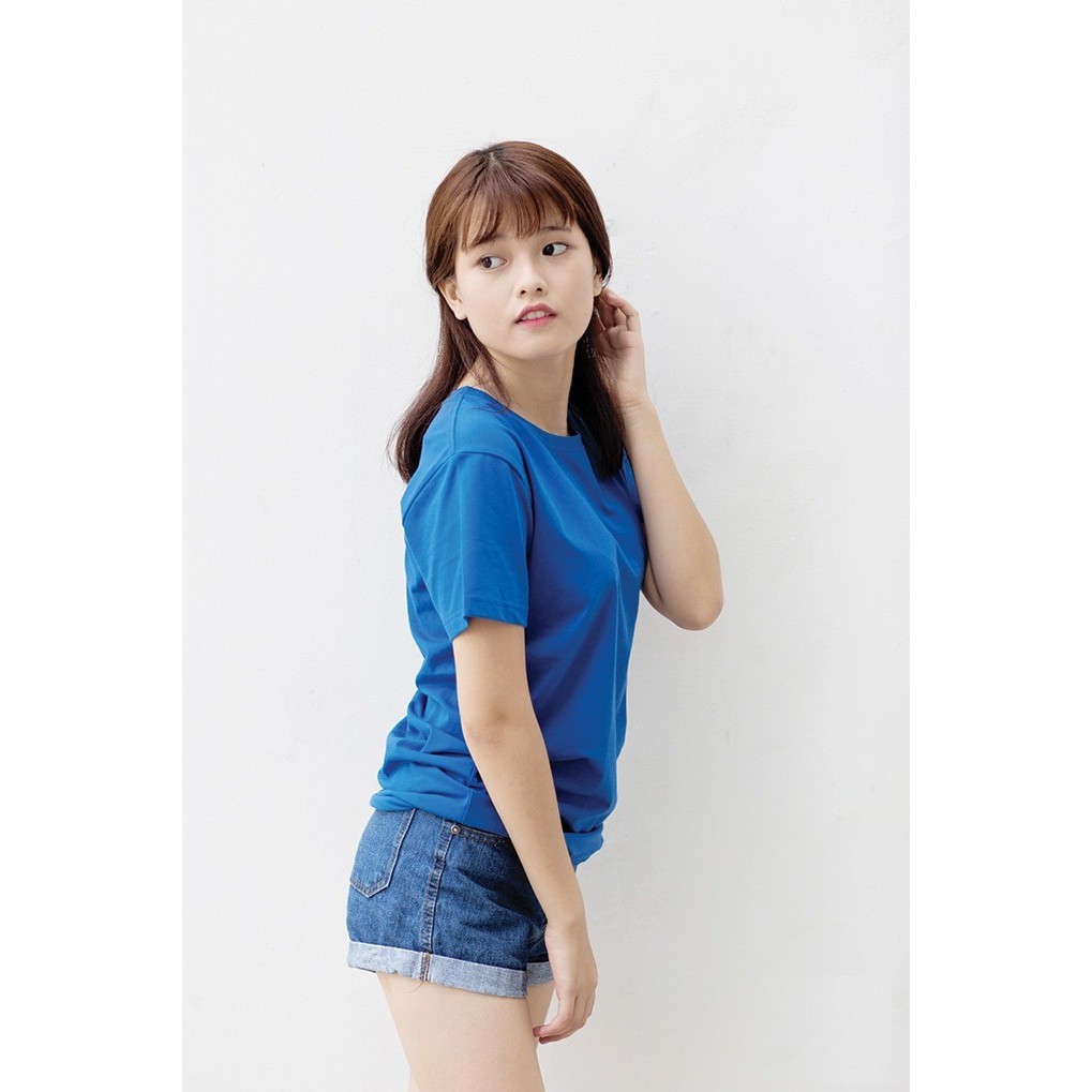 ÁO THUN TRƠN CỔ TRÒN MÀU XANH DƯƠNG ( NHẠT ) TAY NGẮN NAM NỮ ( CÓ CẢ SIZE EM BÉ ) 3-X1L4