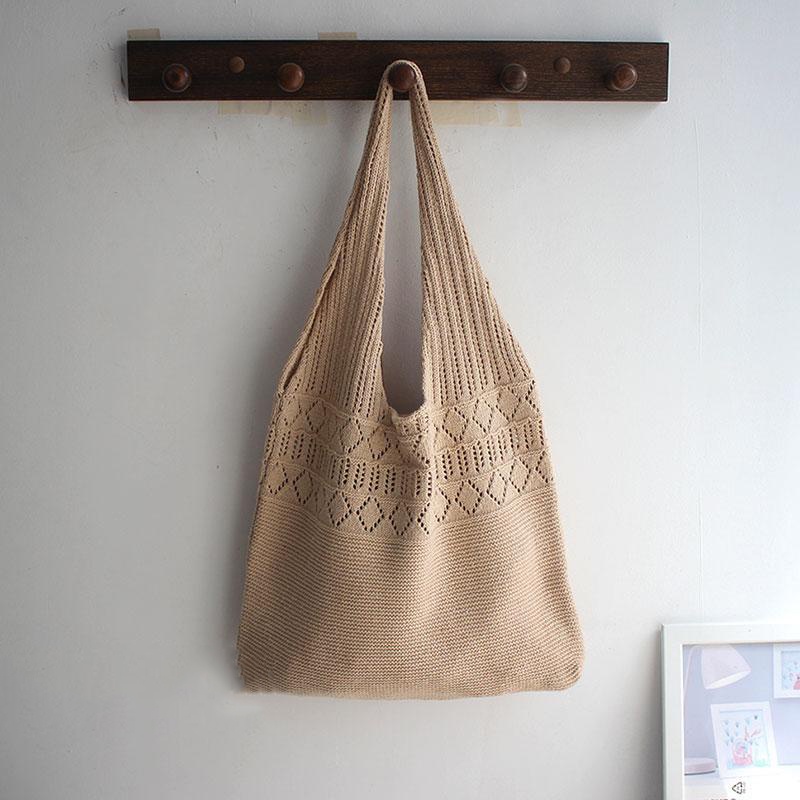 IELGY Túi Đeo Vai Dệt Phong Cách Nhật Bản Dành Cho Nữ