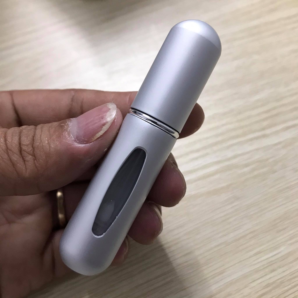 Chai chiết nước hoa tự bơm vỏ nhôm dung tích 5ml dạng phun sương